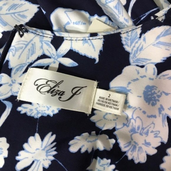 Eliza J Women's Black Orange Floral Dress Sleeveless Size 2 NWT - Picture 3 of 8